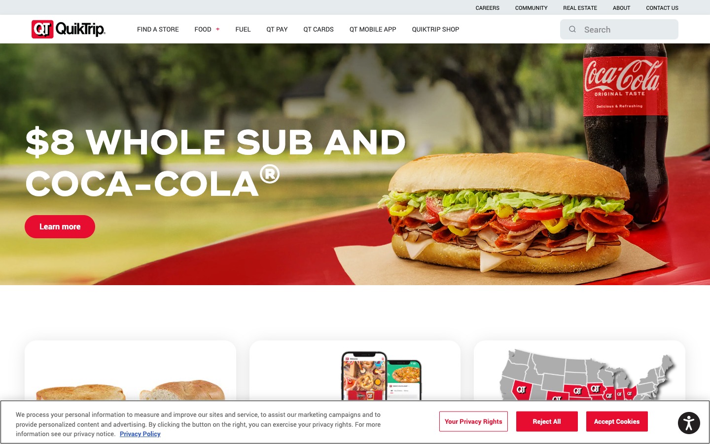 QuikTrip homepage